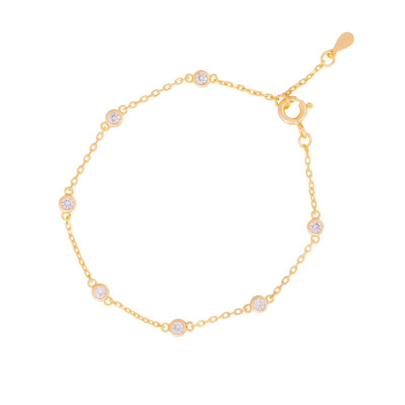 PULSERA CIRCONES BAÑADA EN ORO | BOAZ JOYAS