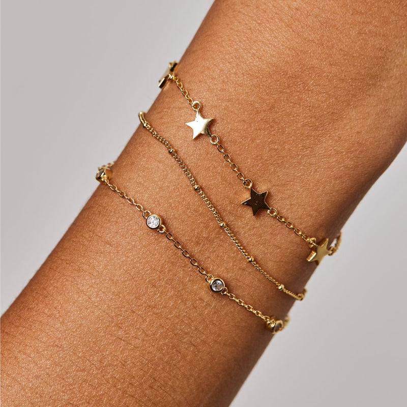 PULSERA CIRCONES BAÑADA EN ORO | BOAZ JOYAS