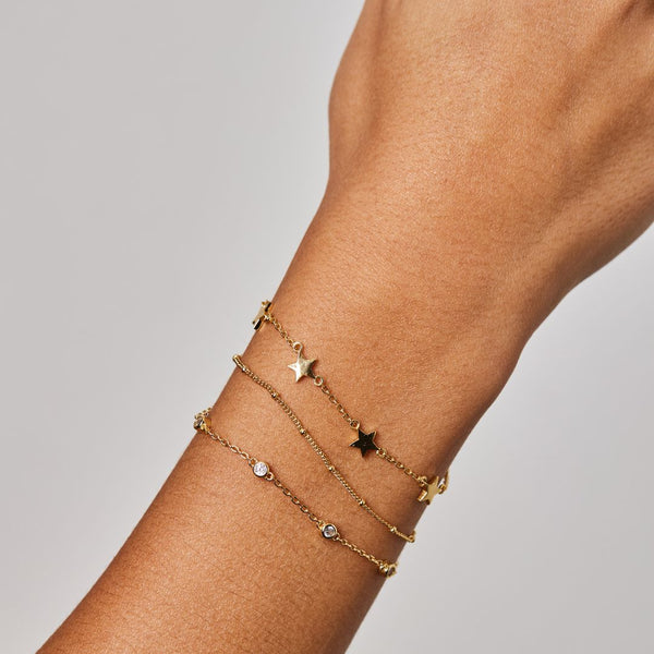 PULSERA CIRCONES BAÑADA EN ORO | BOAZ JOYAS