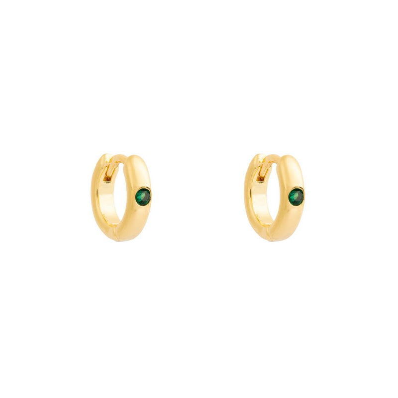 ARGOLLAS ALI GREEN BAÑADAS EN ORO | BOAZ JOYAS