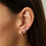 AROS MINI STARS CIRCONES BAÑADOS EN ORO ROSADO