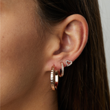 ARGOLLAS LISAS CIRCONES BAÑADAS EN ORO ROSADO 15MM