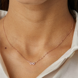 COLLAR INFINITO BAÑADO EN ORO ROSADO