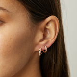ARGOLLAS LISAS CIRCONES BAÑADAS EN ORO ROSADO 12MM