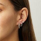 ARGOLLAS KARA 12MM BAÑADAS EN ORO BLANCO