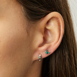 AROS SIENA GREEN BAÑADOS EN ORO BLANCO