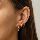 ARGOLLAS LISAS 10MM BAÑADAS EN ORO