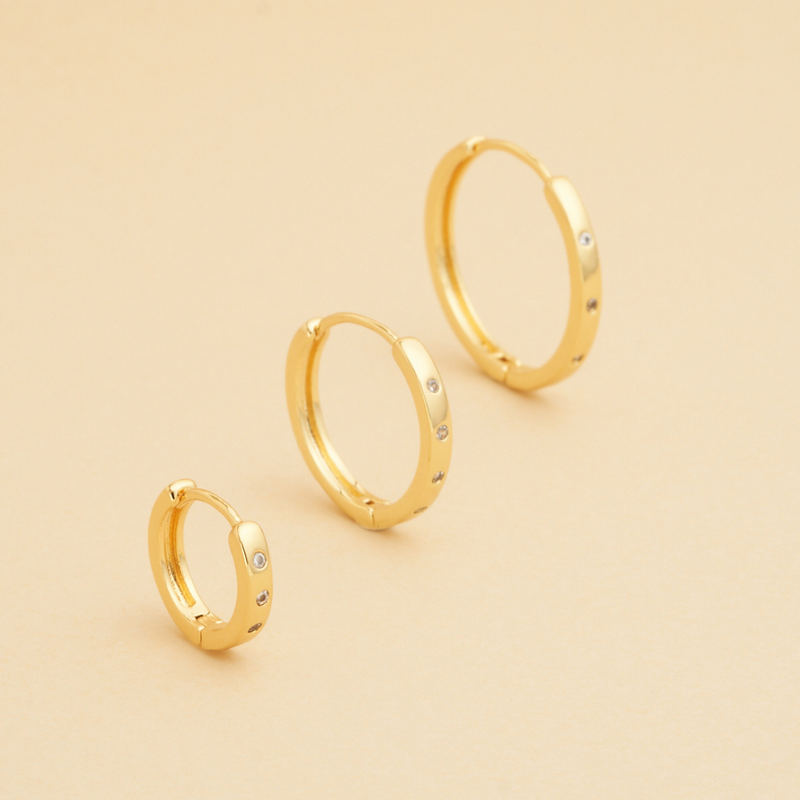 ARGOLLAS KARA 25MM BAÑADAS EN ORO | BOAZ JOYAS