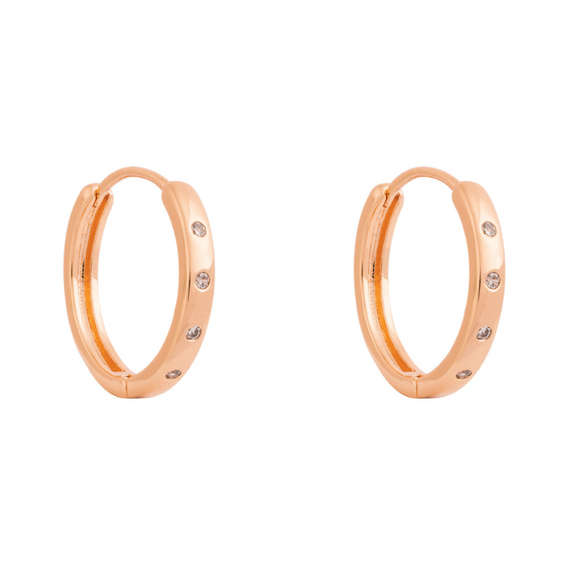 ARGOLLAS KARA 25MM BAÑADAS EN ORO ROSADO | BOAZ JOYAS