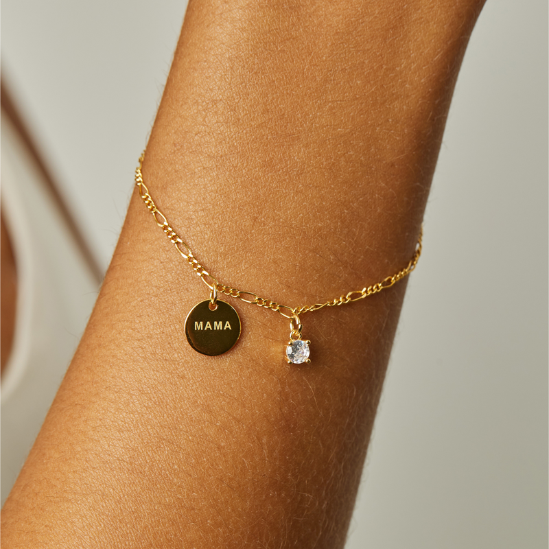 PULSERA MAMÁ SIEMPRE BAÑADA EN ORO | BOAZ JOYAS