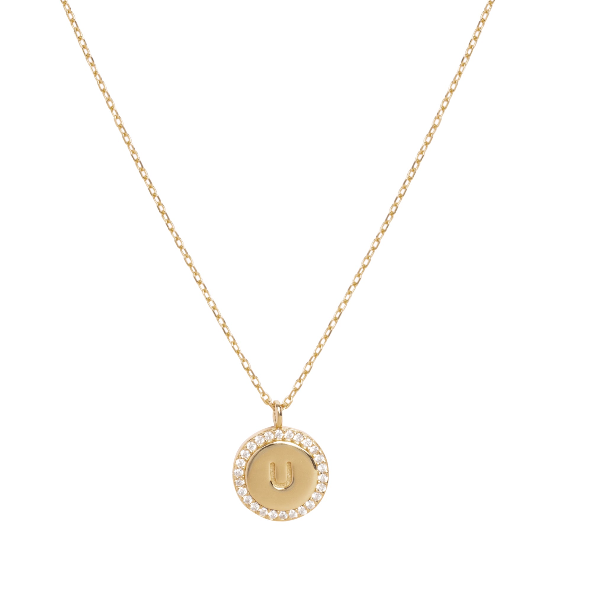 COLLAR MEDALLA INICIAL BAÑADO EN ORO