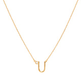COLLAR INICIAL LUZ BAÑADO EN ORO