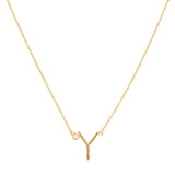 COLLAR INICIAL LUZ BAÑADO EN ORO