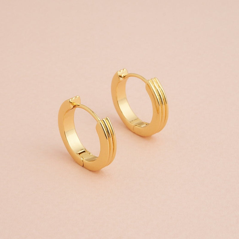 ARGOLLAS BRUNA 20MM BAÑADAS EN ORO | BOAZ JOYAS