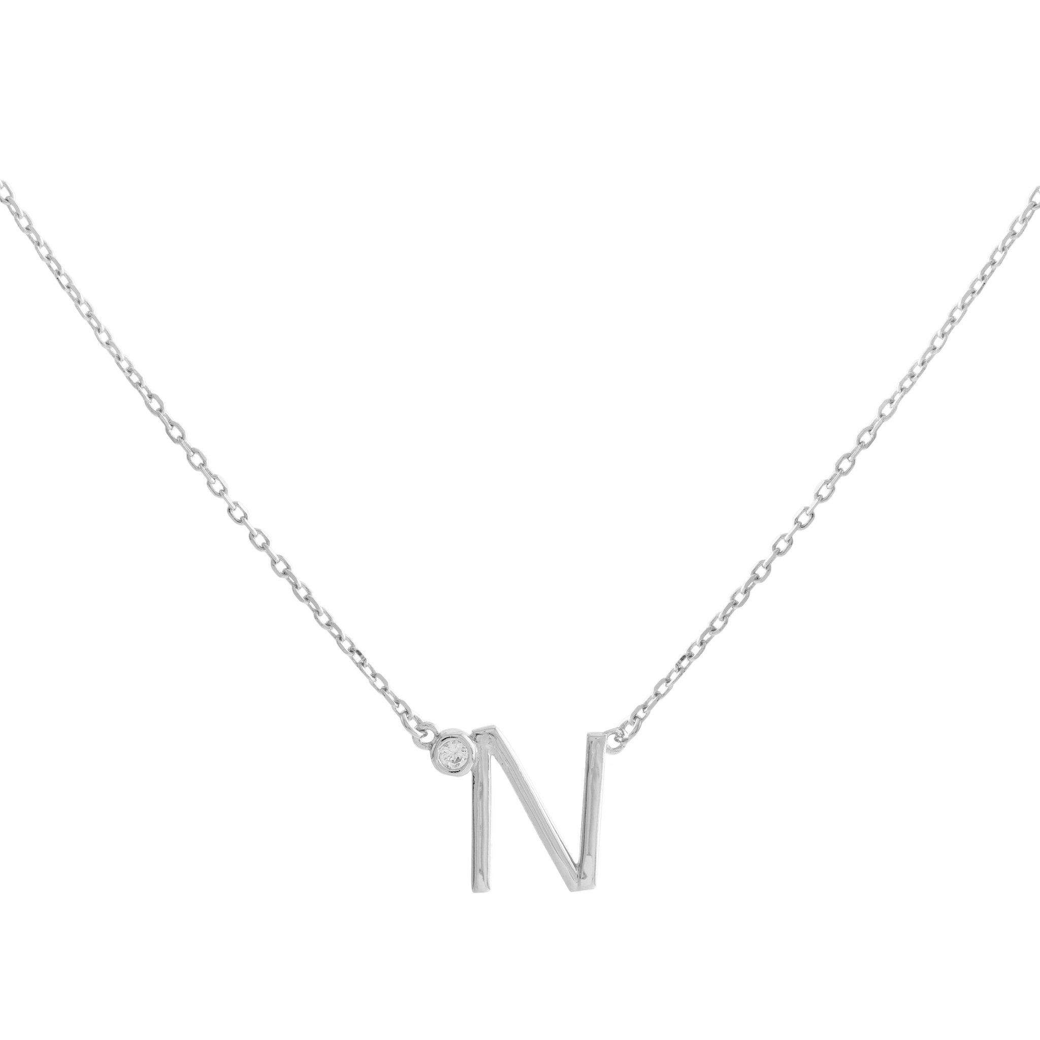 COLLAR INICIAL LUZ PLATA