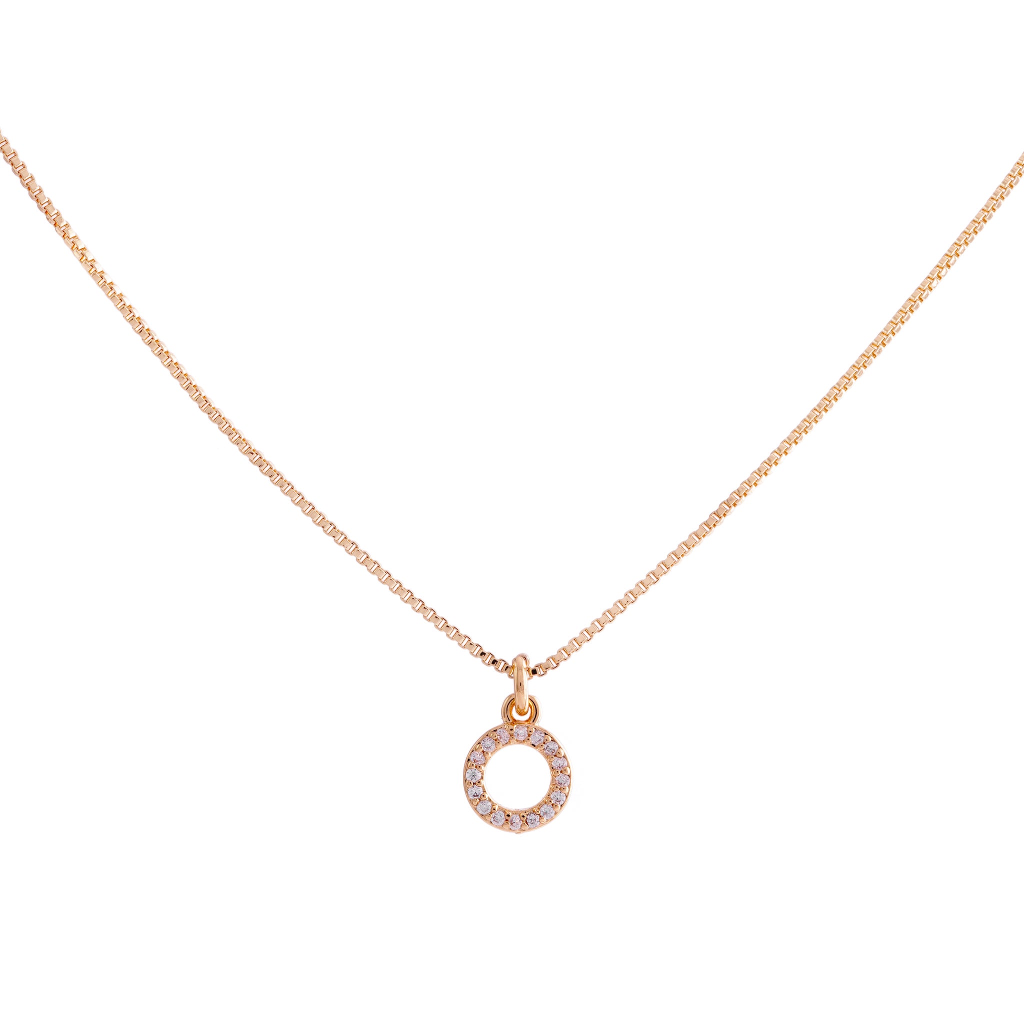 COLLAR INICIAL CIRCONES BAÑADO EN ORO