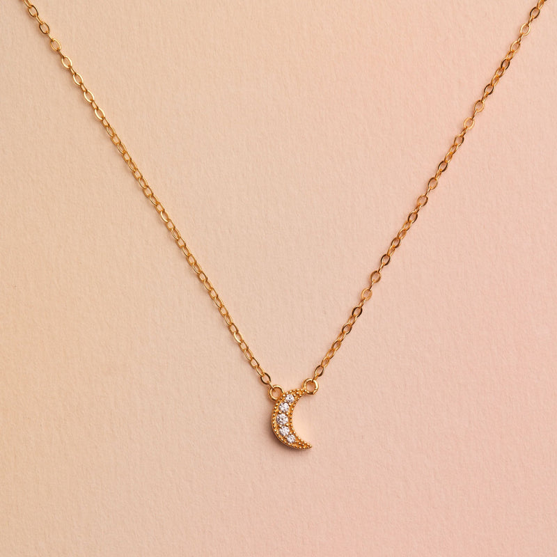 COLLAR LUNA BAÑADO EN ORO | BOAZ JOYAS