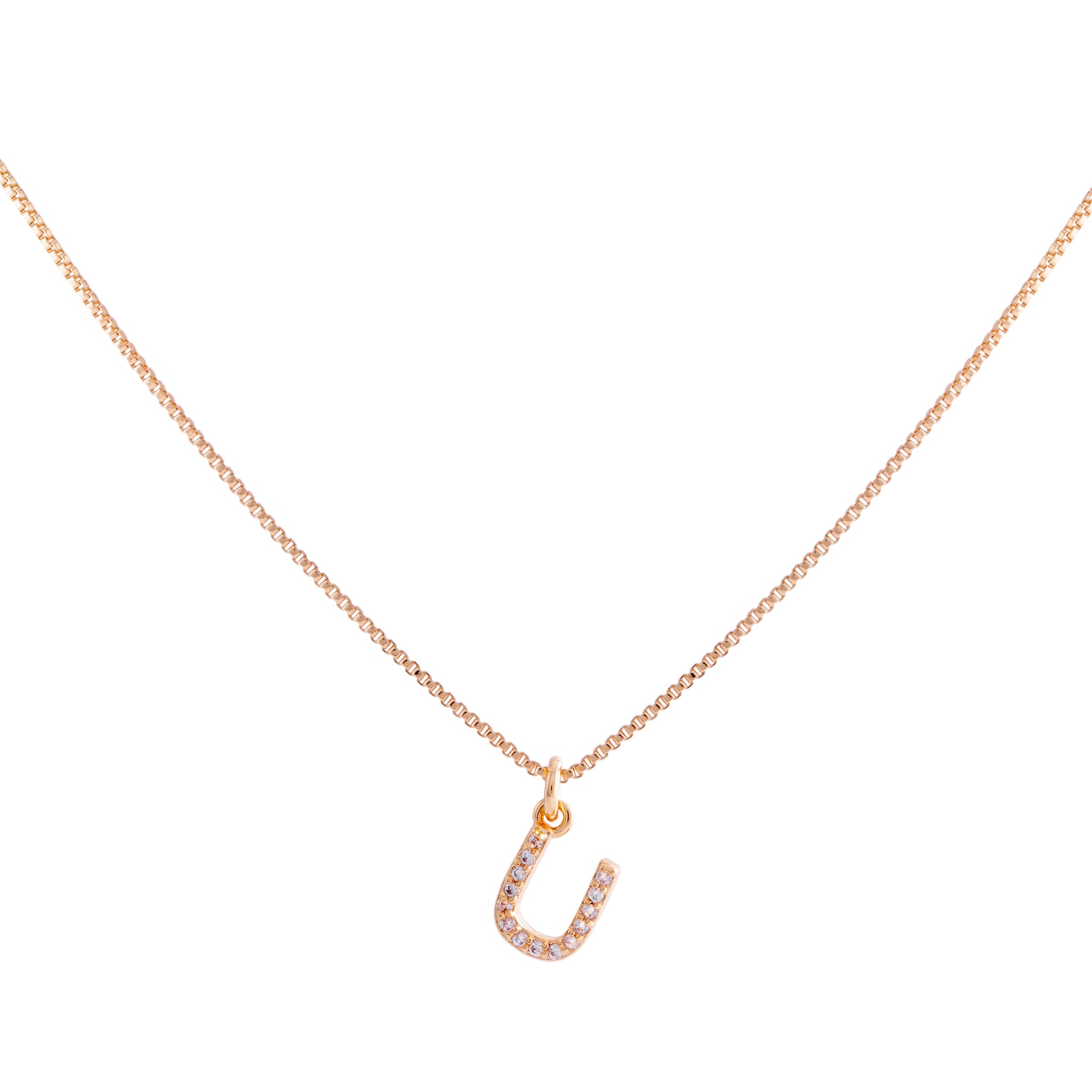 COLLAR INICIAL CIRCONES BAÑADO EN ORO