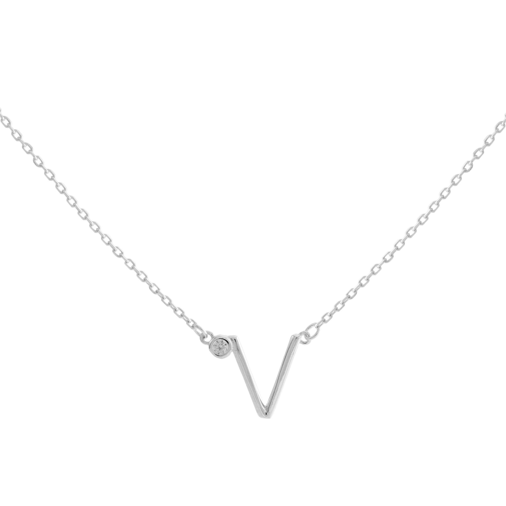 COLLAR INICIAL LUZ PLATA