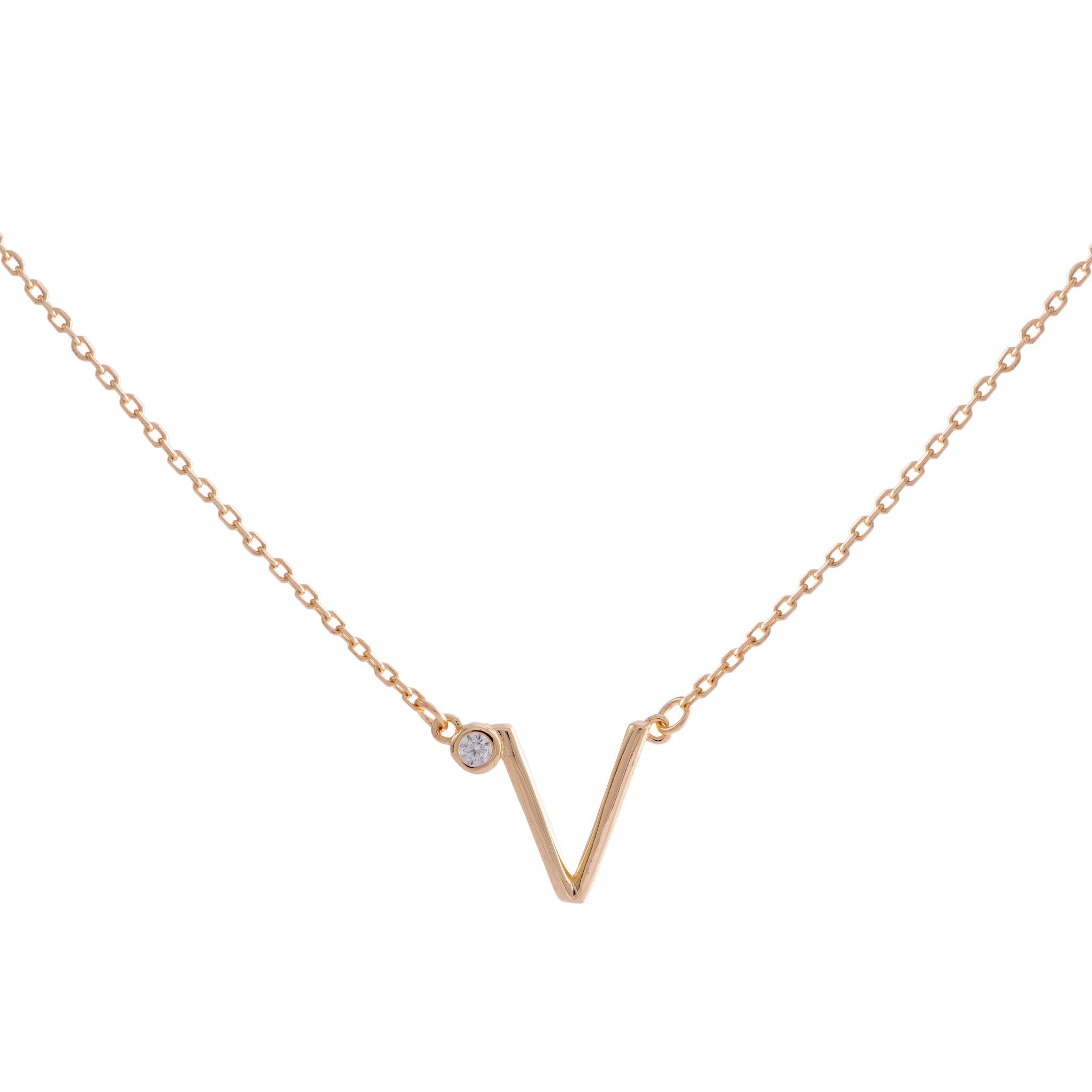 COLLAR INICIAL LUZ BAÑADO EN ORO