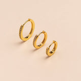 ARGOLLAS LISAS CIRCONES BAÑADAS EN ORO 18MM