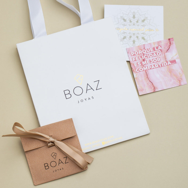 ARGOLLAS OASIS BAÑADAS EN ORO BLANCO | BOAZ JOYAS