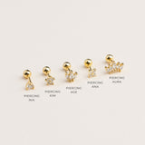 PIERCING AURA BAÑADO EN ORO (1 UNIDAD)