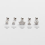 PIERCING AURA PLATA (1 UNIDAD)