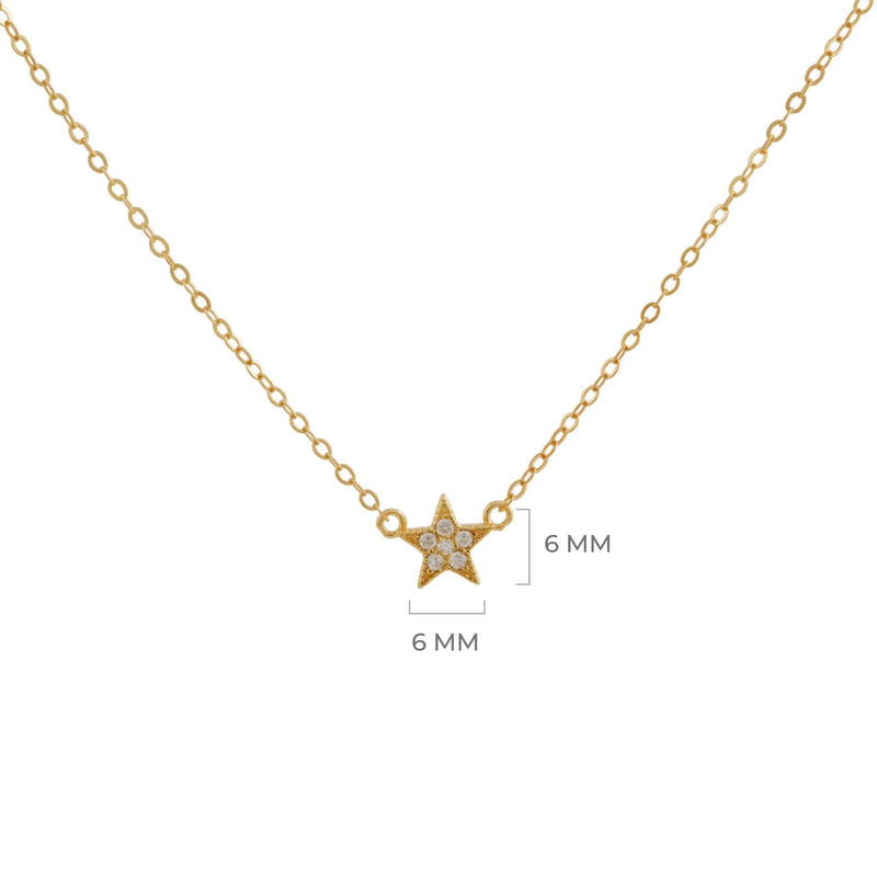 COLLAR ESTRELLA BAÑADO EN ORO | BOAZ JOYAS