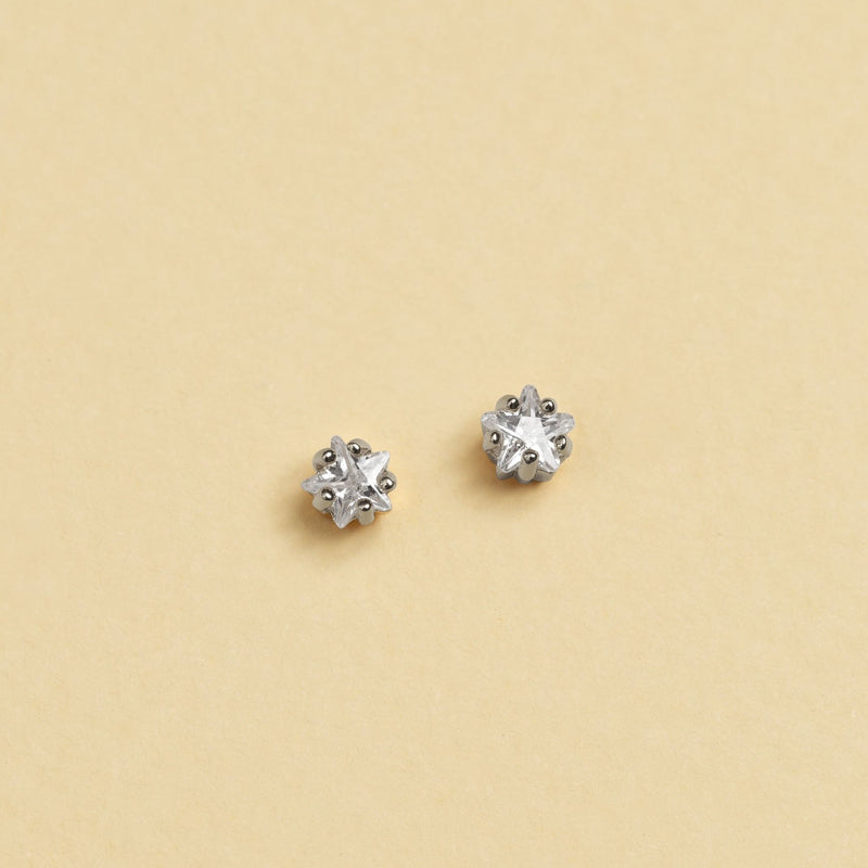 AROS FIONA BAÑADOS EN ORO BLANCO | BOAZ JOYAS
