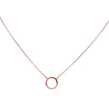 COLLAR LEA BAÑADO EN ORO ROSADO