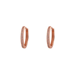 ARGOLLAS LISAS CIRCONES 18MM BAÑADAS EN ORO ROSADO | BOAZ JOYAS