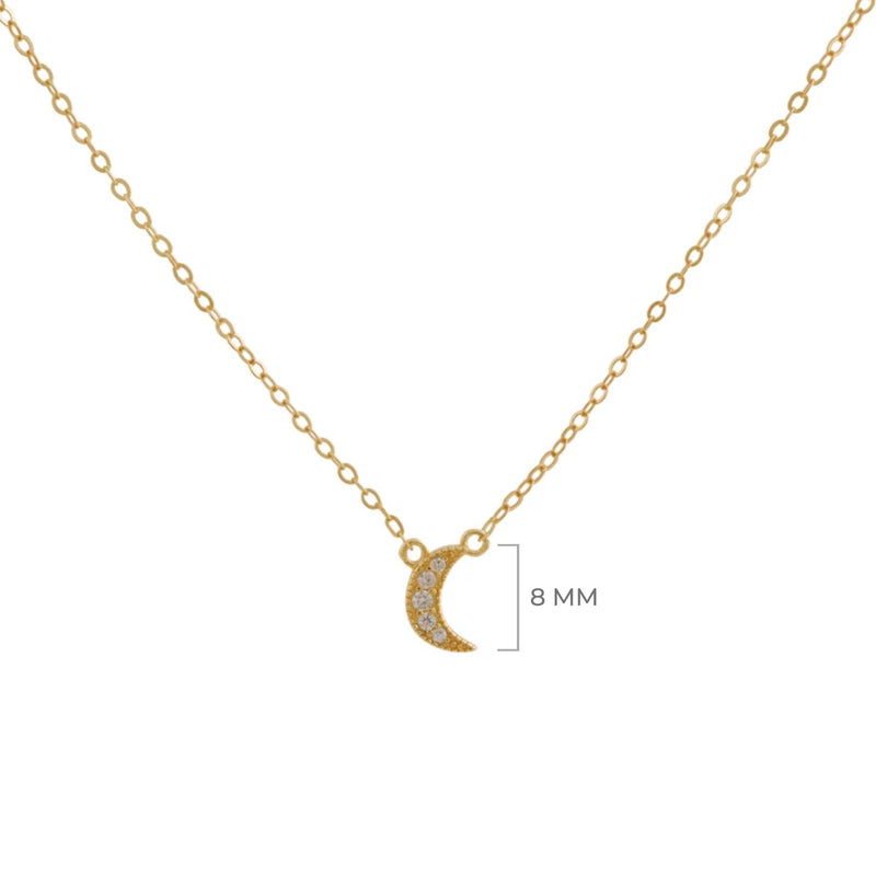 COLLAR LUNA BAÑADO EN ORO | BOAZ JOYAS