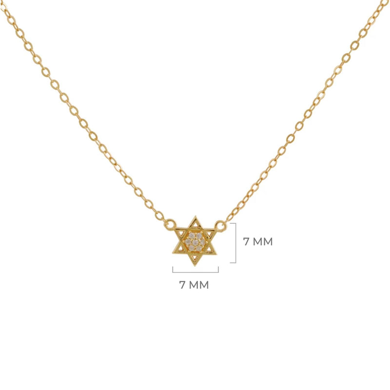COLLAR ESTRELLA DE DAVID BAÑADO EN ORO | BOAZ JOYAS