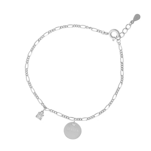 PULSERA MAMÁ SIEMPRE PLATA | BOAZ JOYAS