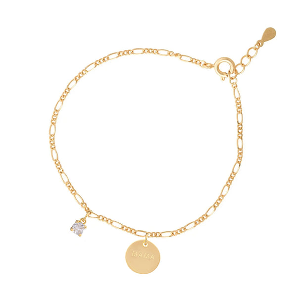 PULSERA MAMÁ SIEMPRE BAÑADA EN ORO | BOAZ JOYAS