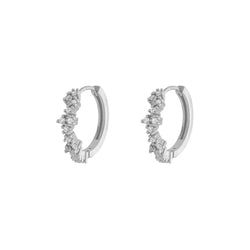ARGOLLAS ROMA BAÑADAS EN ORO BLANCO | BOAZ JOYAS