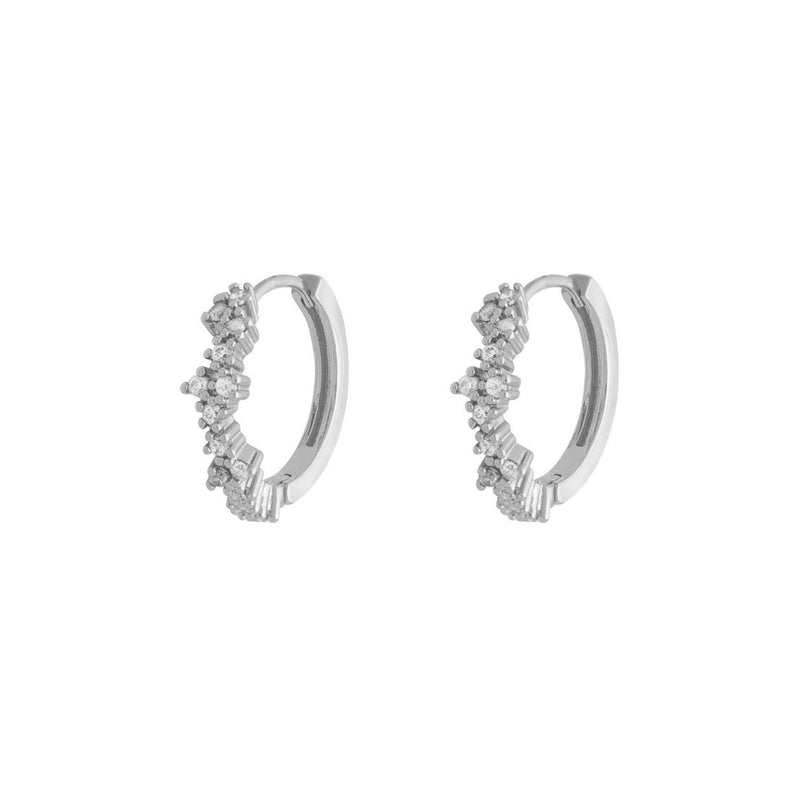 ARGOLLAS ROMA BAÑADAS EN ORO BLANCO | BOAZ JOYAS